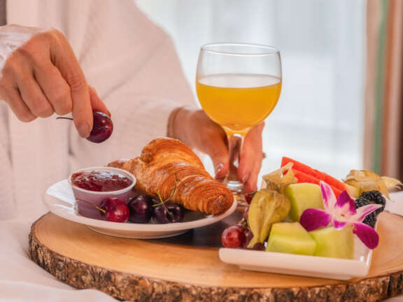 Add breakfast to any stay. Fresh and delivered from the Bistro on site.